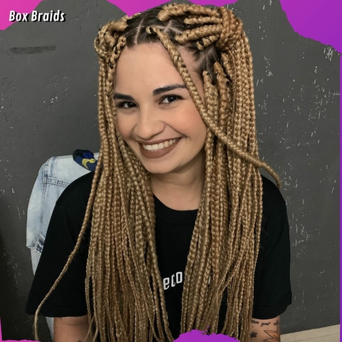 Guia Completo: Como Fazer Box Braids em Casa Passo a Passo; Box Braids: Qual o Melhor Material e Como Escolher a Extensão Ideal; Manutenção de Box Braids: Dicas Essenciais para Durabilidade e Saúde Capilar; Box Braids e Seus Estilos: Knotless