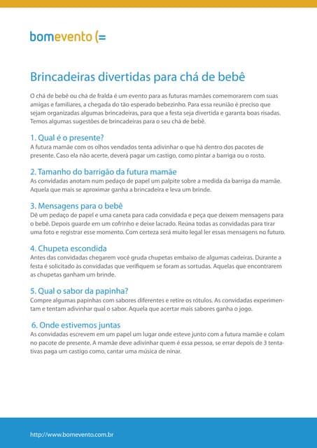 Como Organizar Brincadeiras de Chá de Bebê Sem Erro: Guia Completo