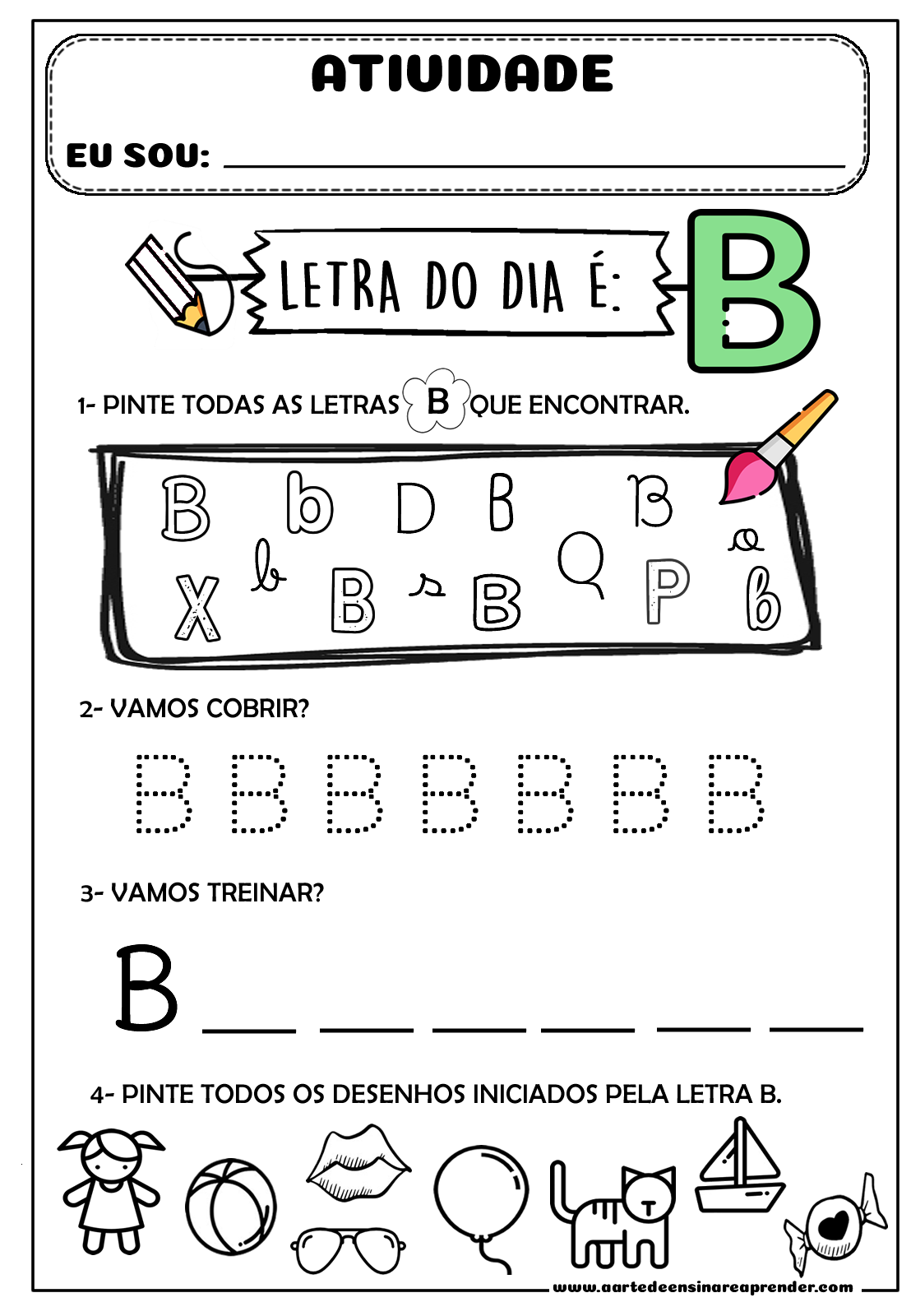 brinquedos para bebês letra b
