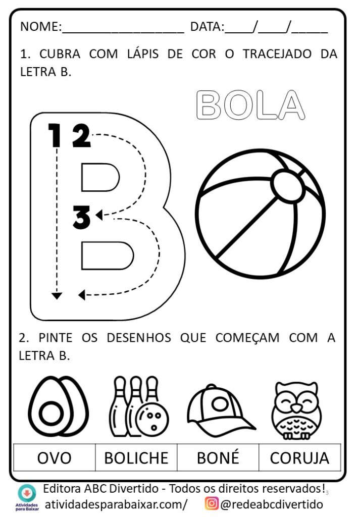 brinquedos educativos letra b