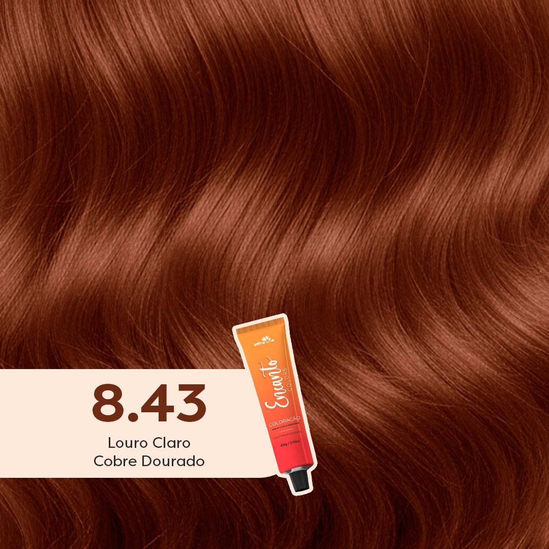 Ruivo acobreado com mechas