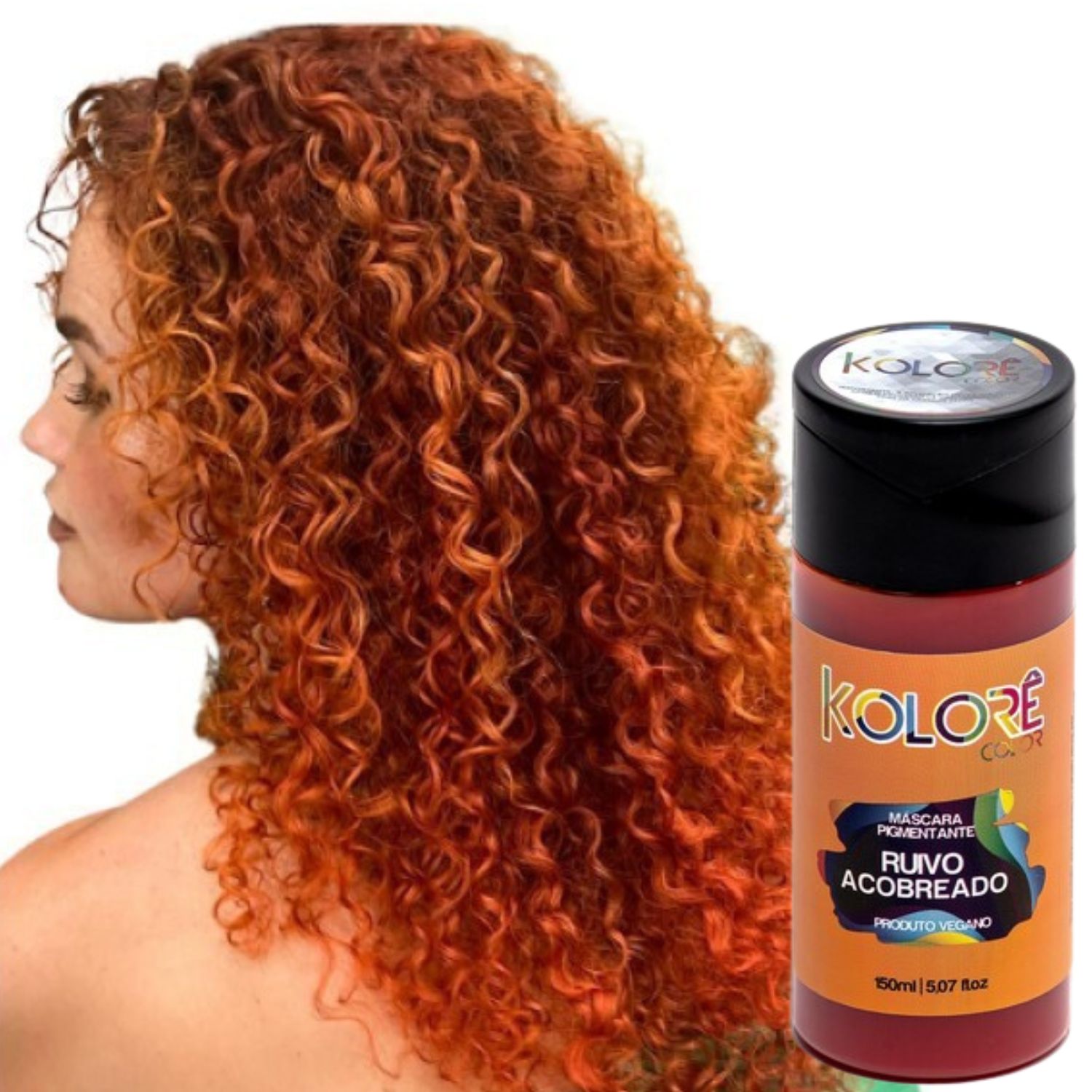 Cabelo ruivo acobreado natural