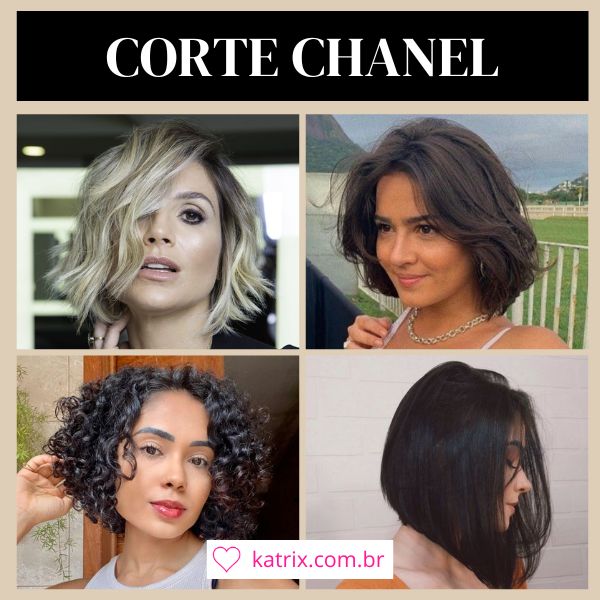 corte chanel para cabelo ondulado