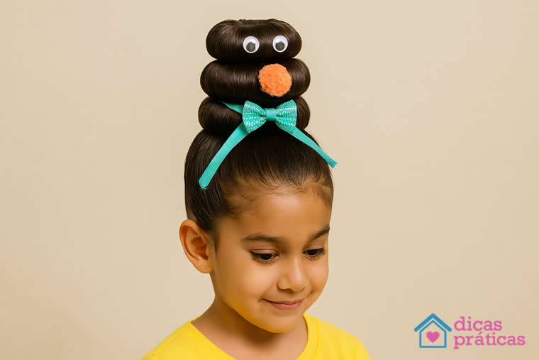 ideias de cabelo maluco para crianças cacheadas