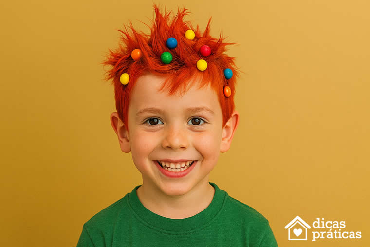 como fazer cabelo maluco de Sonic para menino