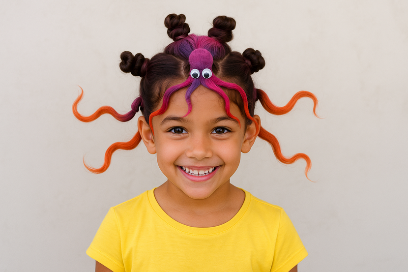 ideias de cabelo maluco infantil fáceis e rápidas