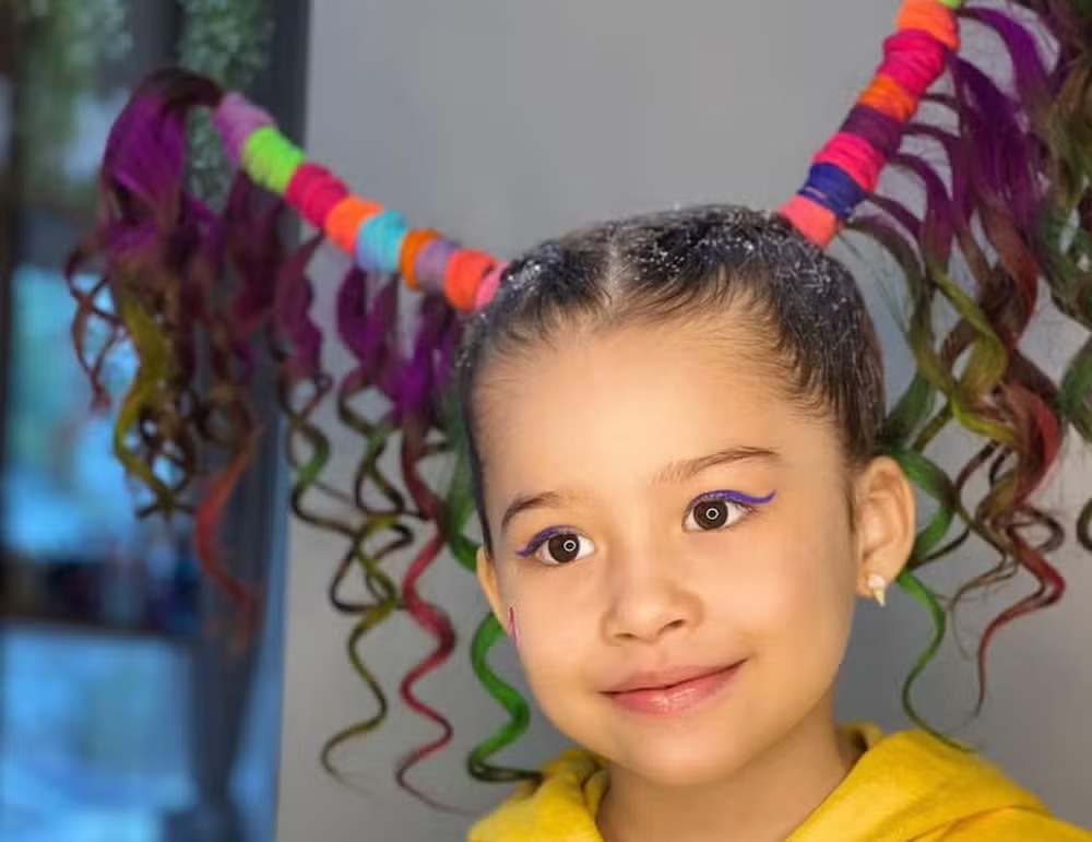 como fazer cabelo maluco de animal para crianças