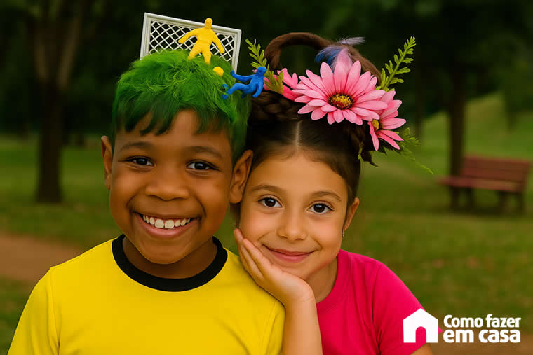 cabelo maluco vs penteado tradicional para escola