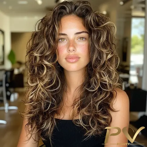 cabelo ondulado com ombré hair