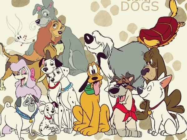 cachorros em desenhos animados