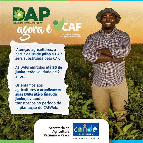 benefícios do CAF para o agricultor familiar