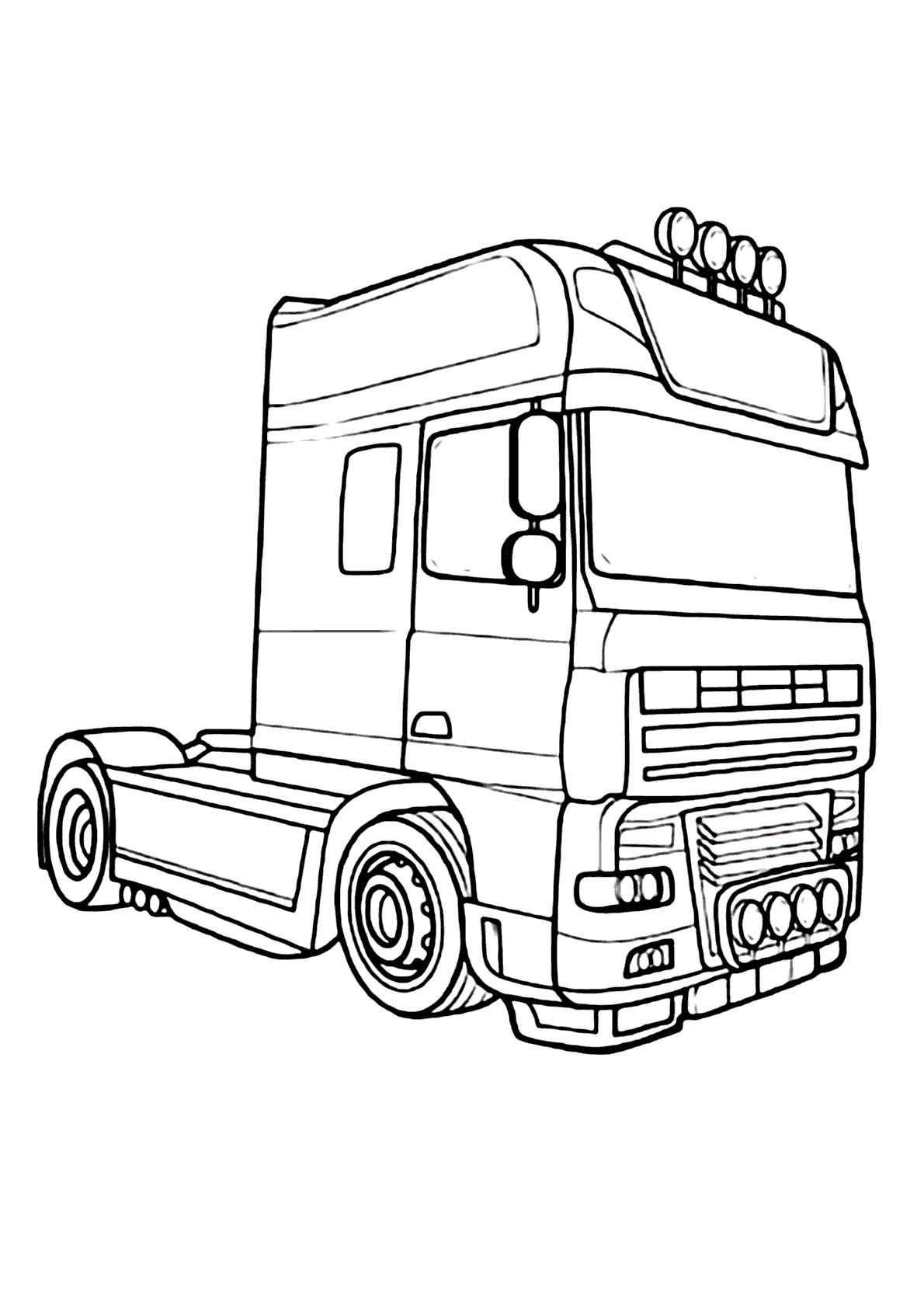 caminhão Scania para colorir