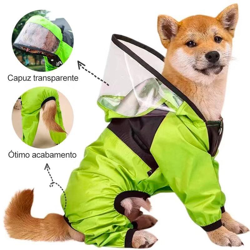 capa de chuva para cachorro