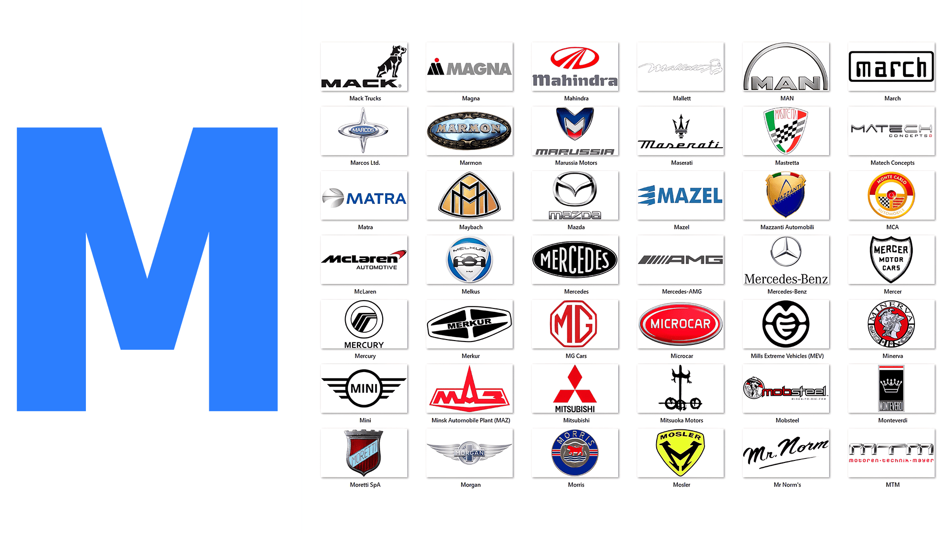carros antigos com M para colecionar