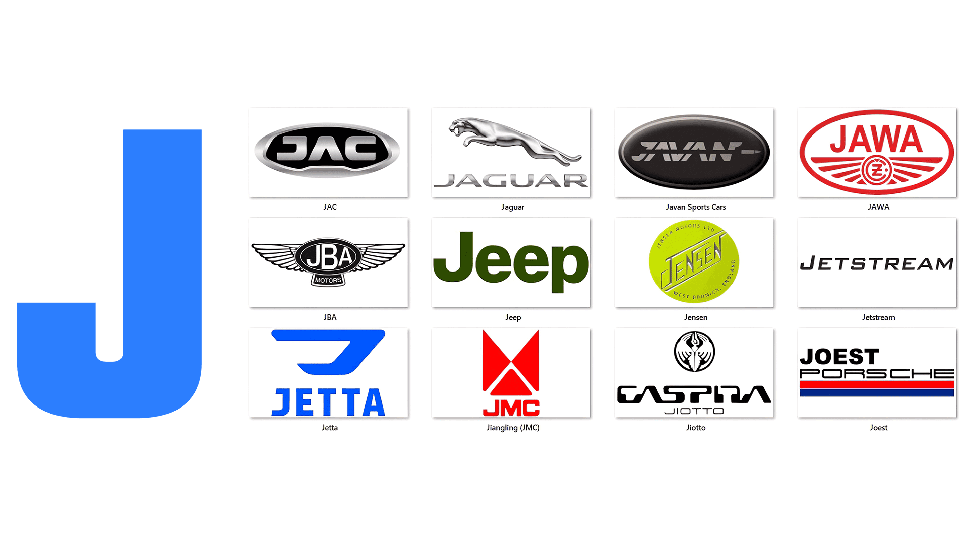 modelos de carros com j