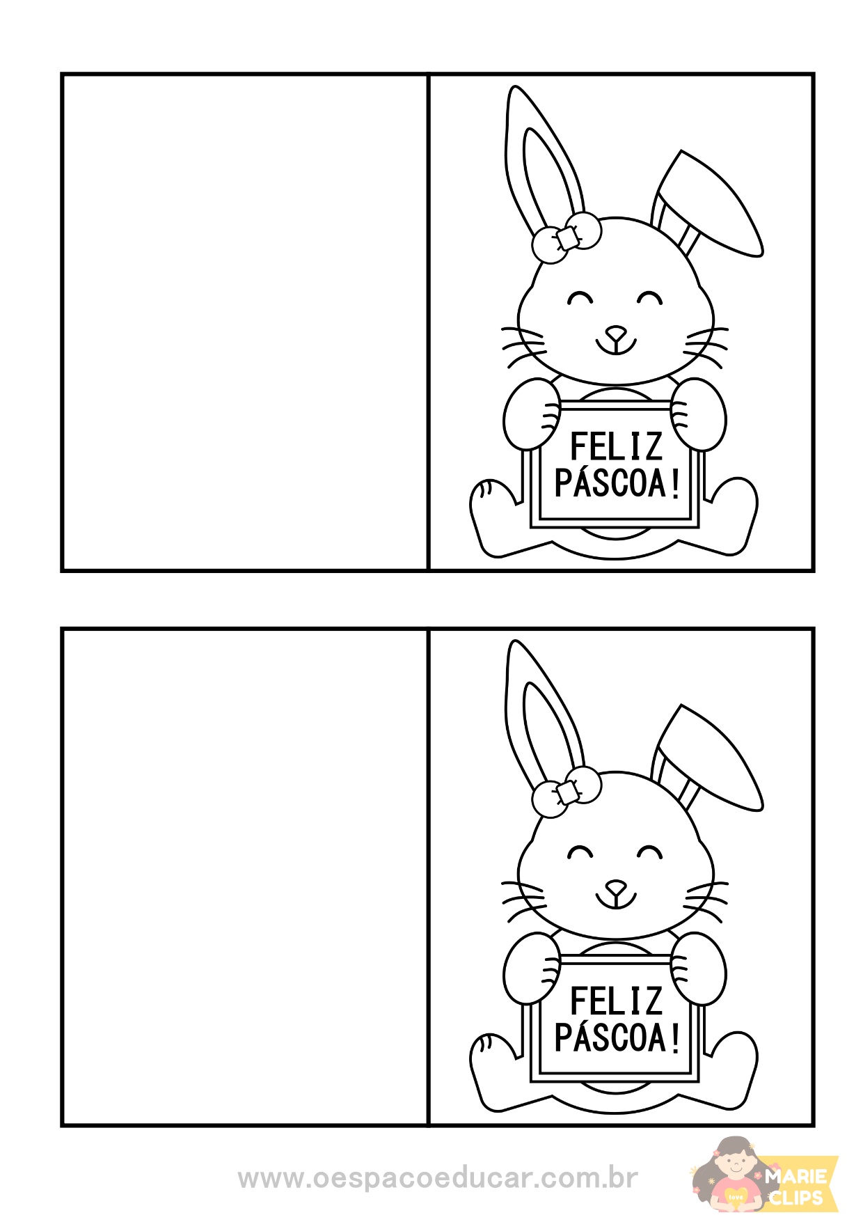 cartões de páscoa para imprimir