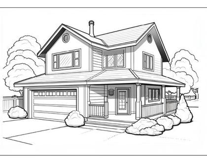 casas para colorir de tijolo