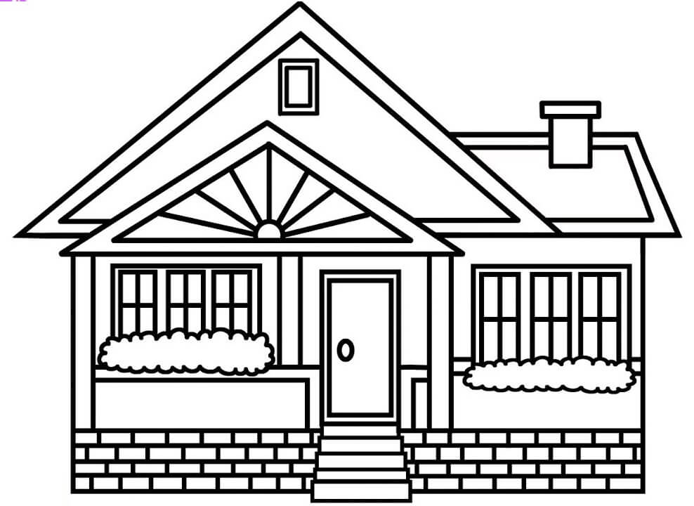 casas para colorir de praia