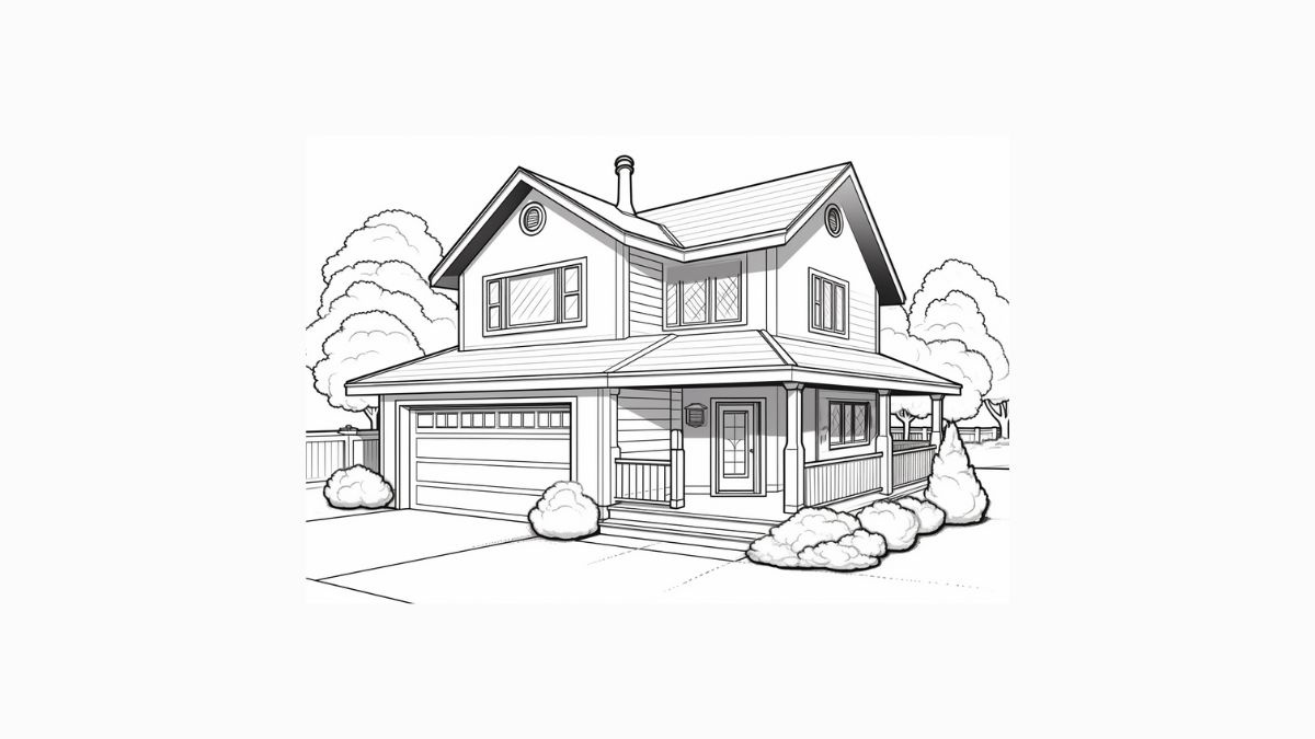 casas para colorir de cidade