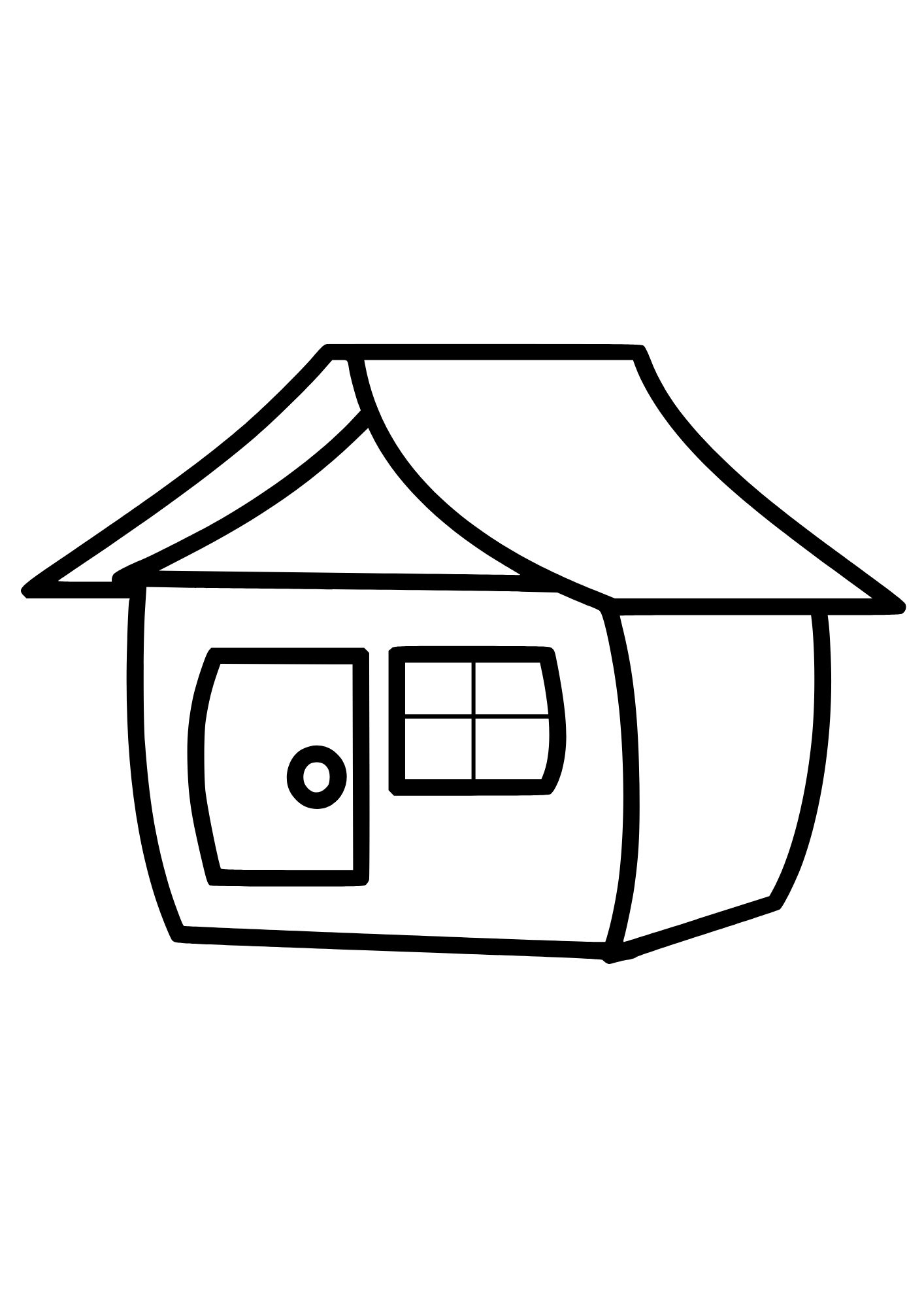 casas para colorir de desenho animado