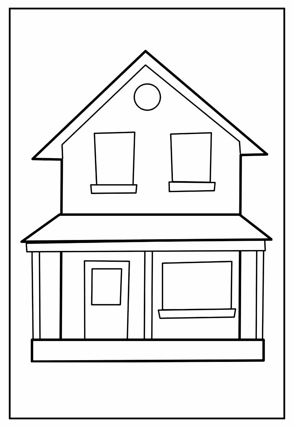 casinha de conto de fadas para colorir