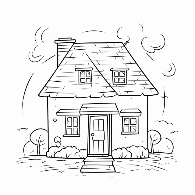 casas para colorir online