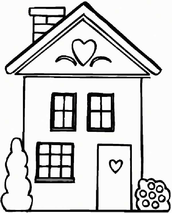 casas para colorir infantis