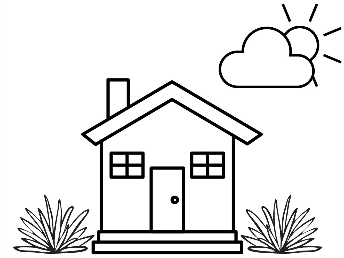 casas para colorir de madeira
