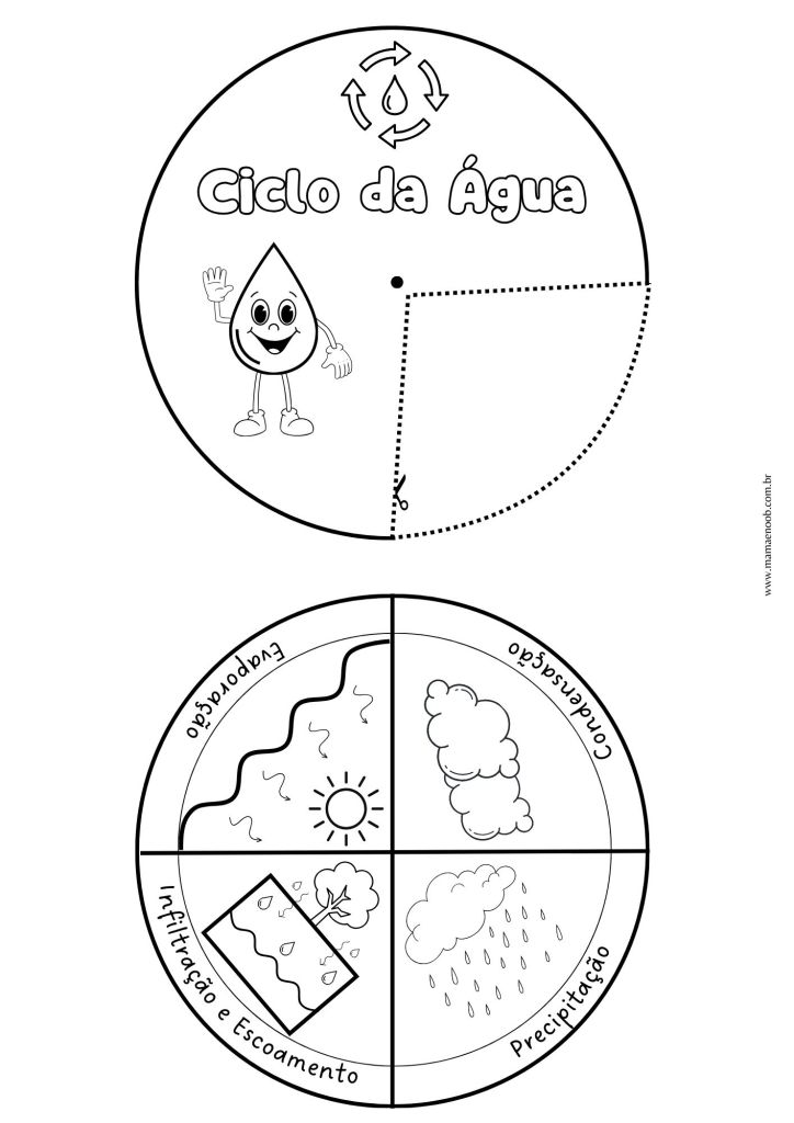 mapa conceitual ciclo da água para imprimir