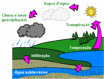 desenho ciclo da água para pintar