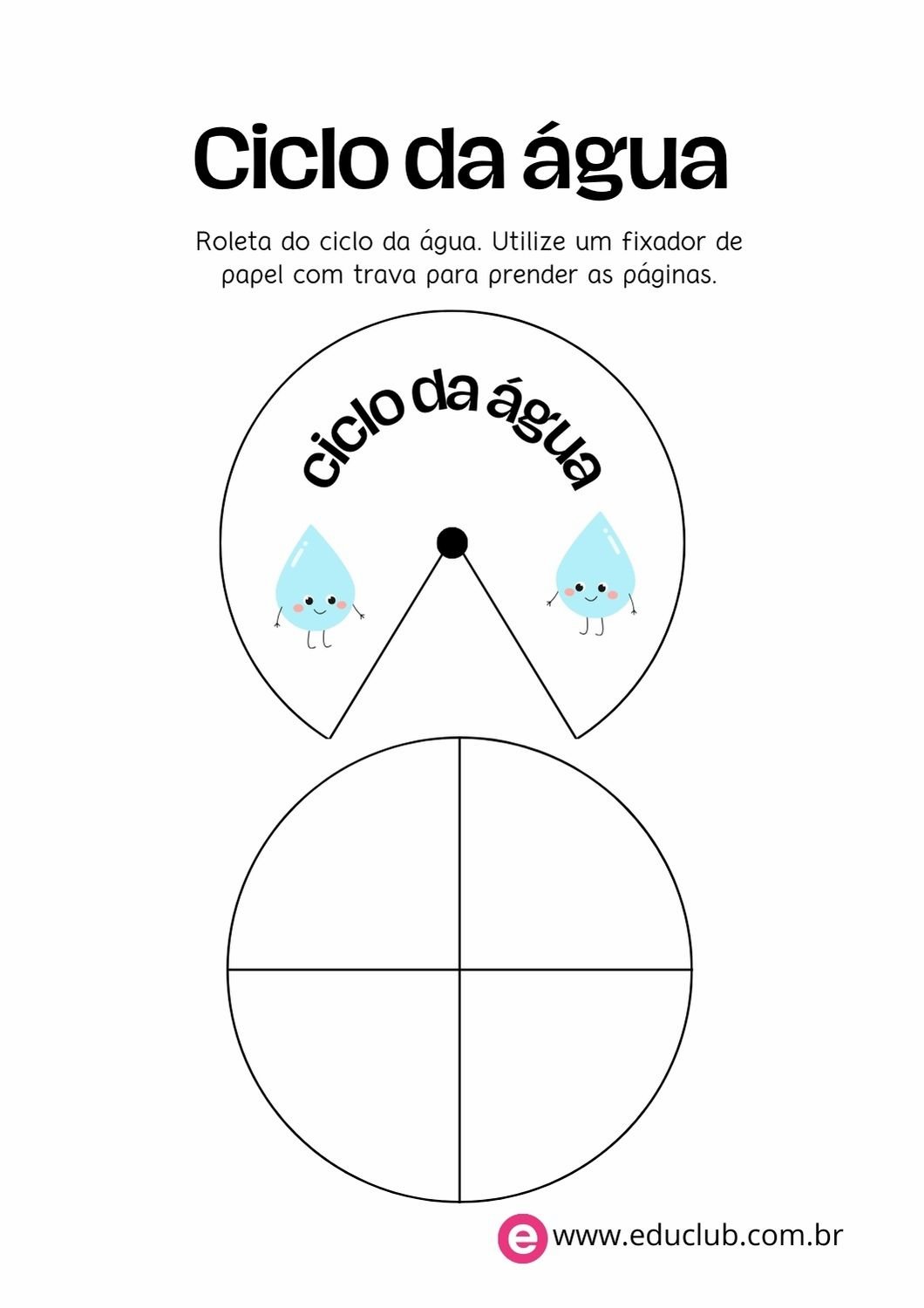 ciclo da água em quadrinhos para colorir