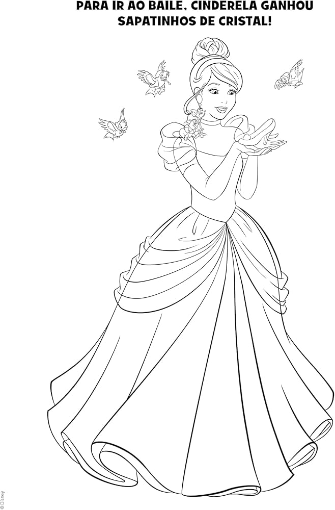 preço livro de colorir cinderela com adesivos