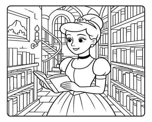 melhores desenhos da cinderela para colorir online