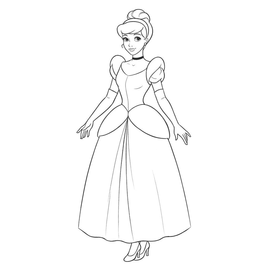 como colorir o sapatinho de cristal da cinderela