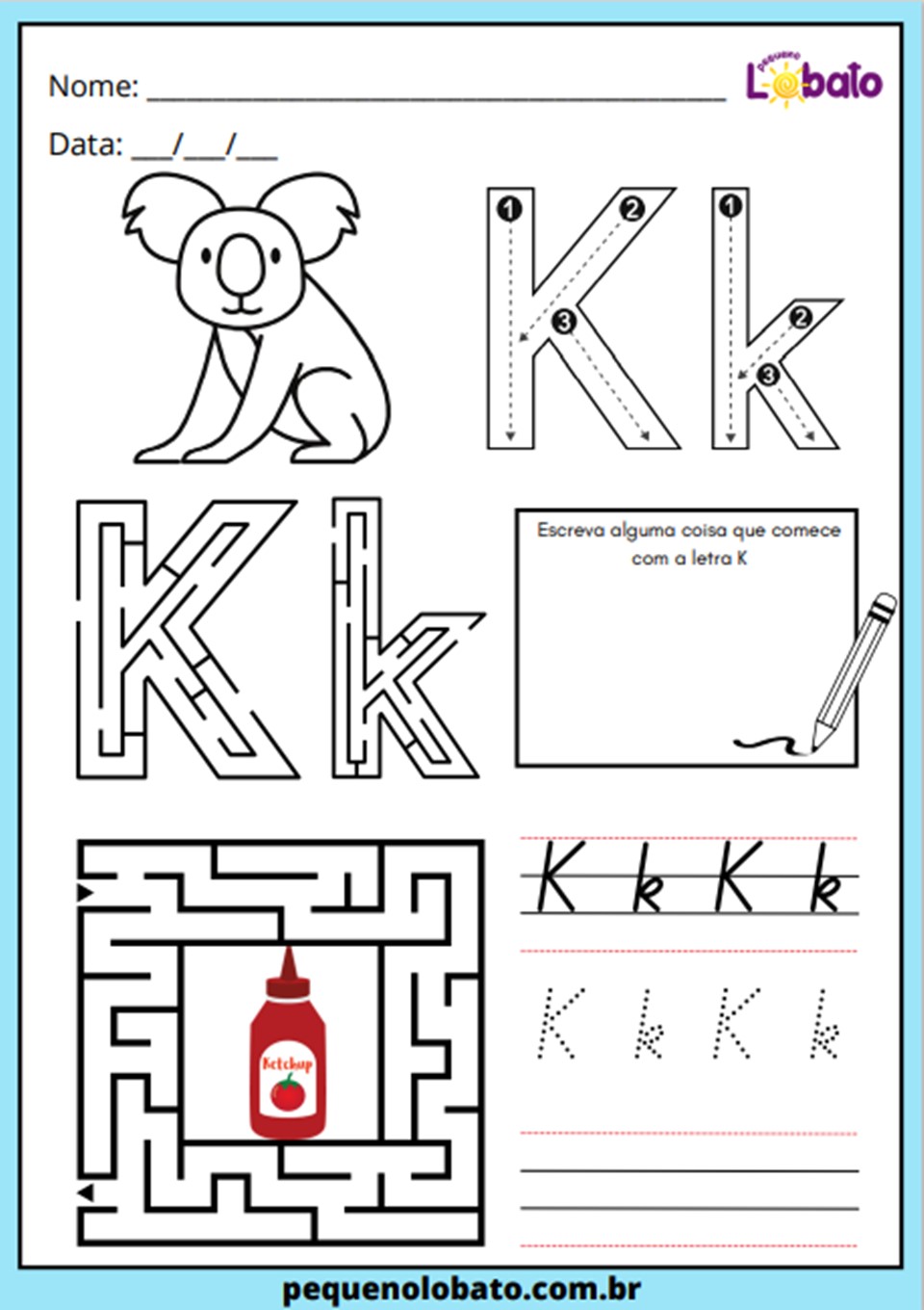 vocabulário com k