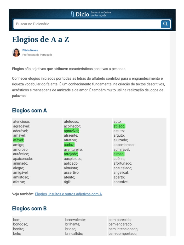 substantivos com L positivos