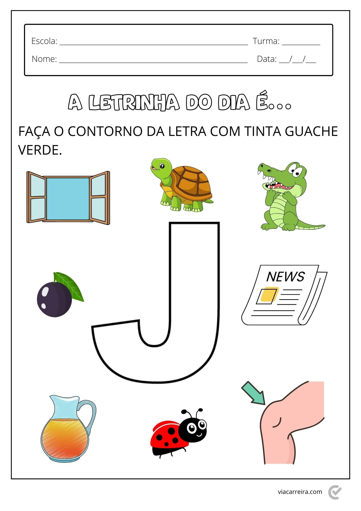 coisas com a letra j