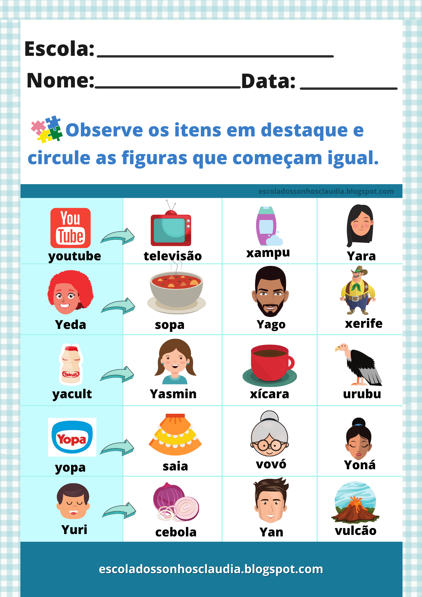objetos com y