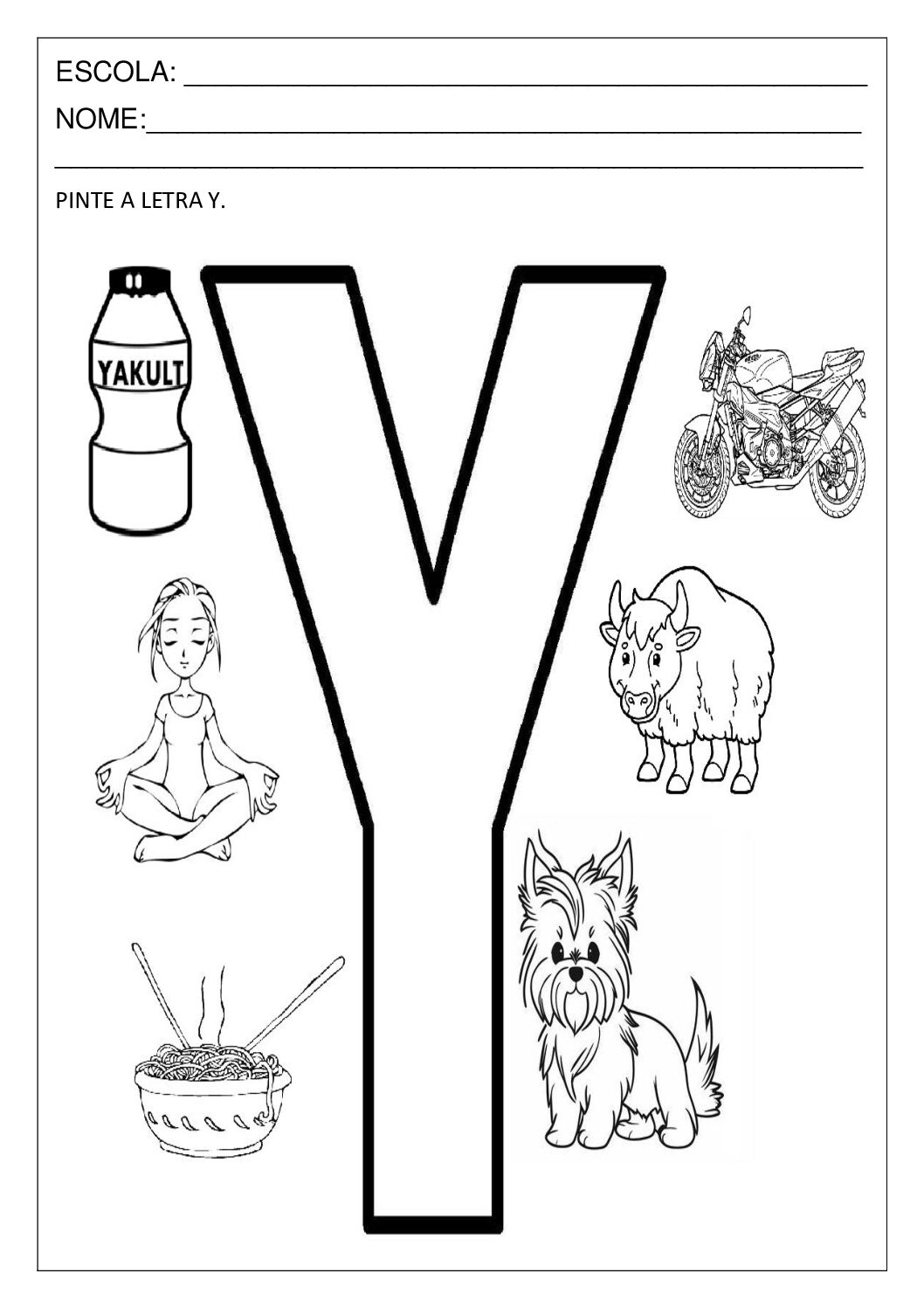 palavras com y no início