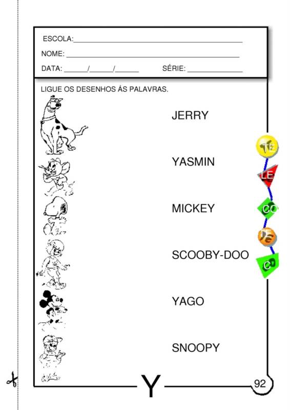 jogos de palavras com y