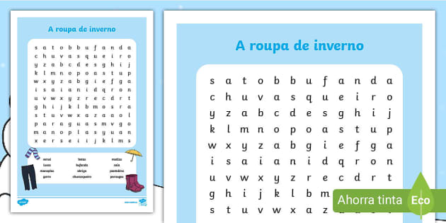 coisas de inverno com a letra a para stop