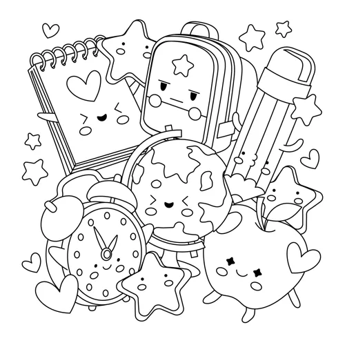 kawaii para colorir