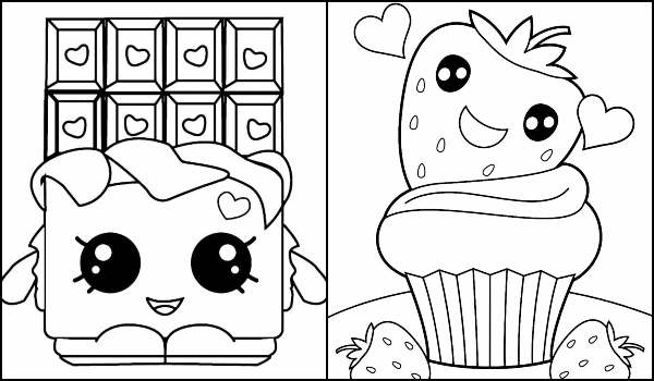 kawaii para colorir