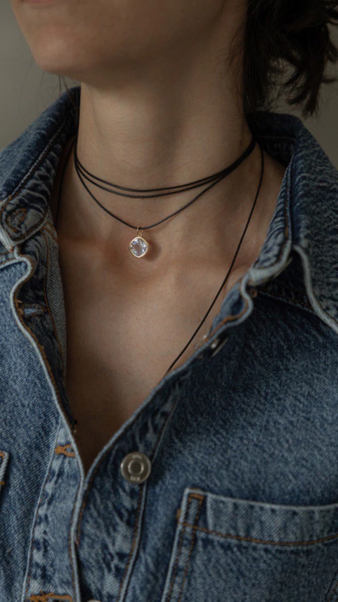 Colar Com Fio Encerado