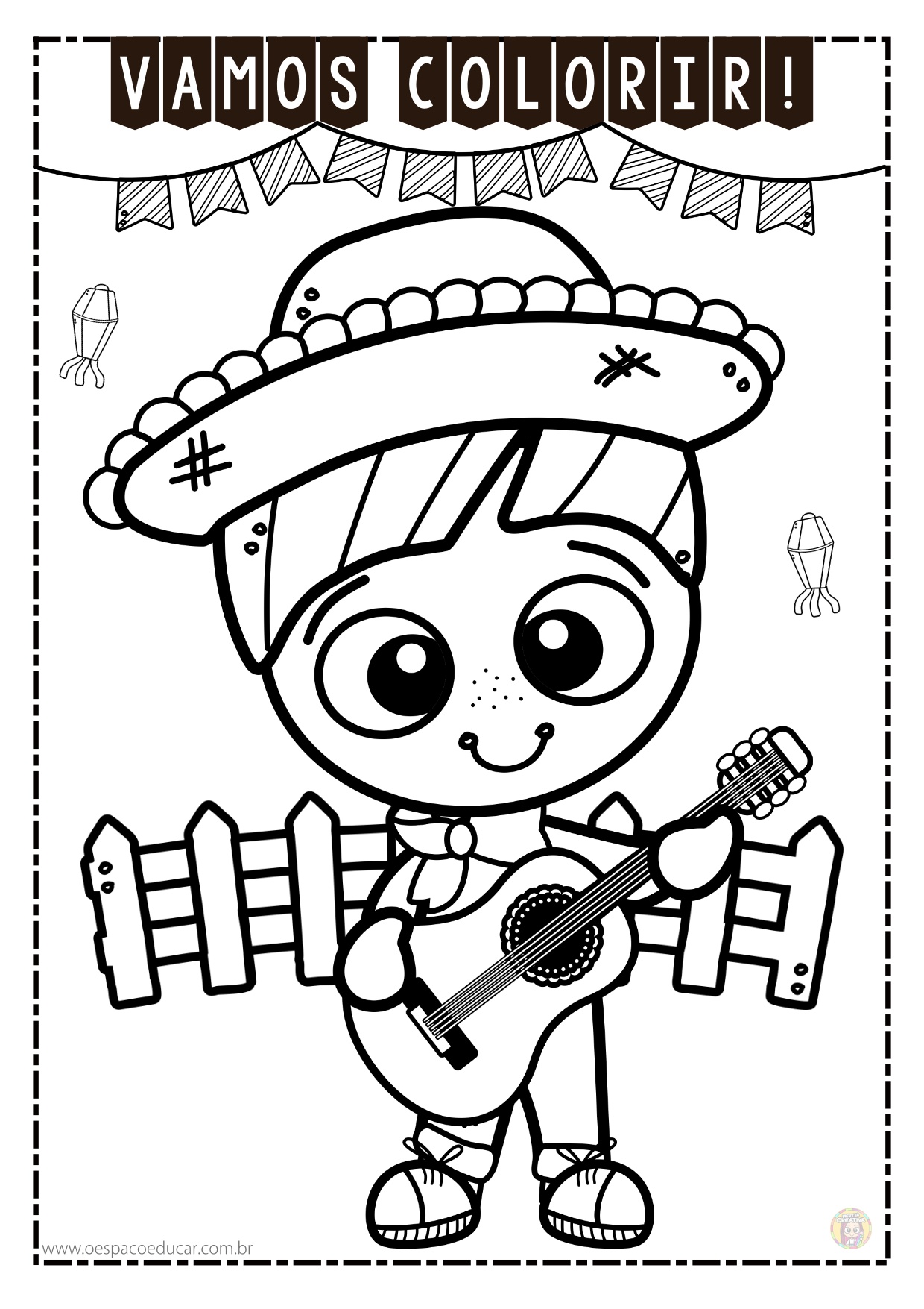 desenho de festa junina para imprimir