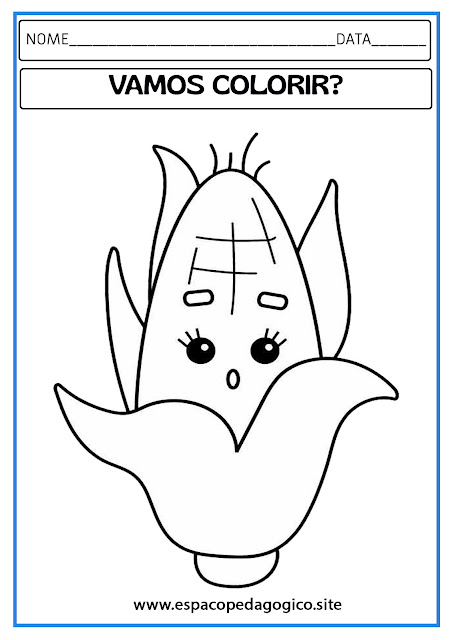 desenhos de comidas juninas para colorir