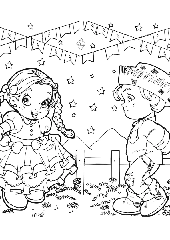 desenhos de fogueira para colorir