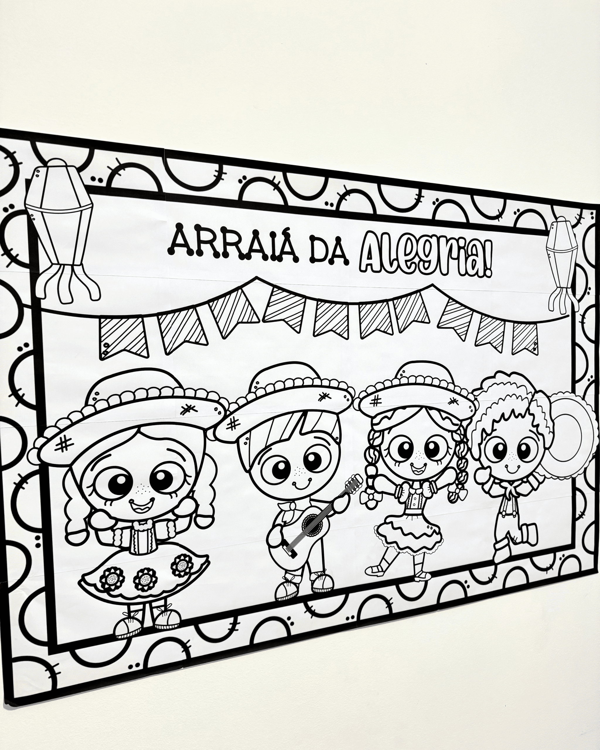desenhos de balões juninos para colorir