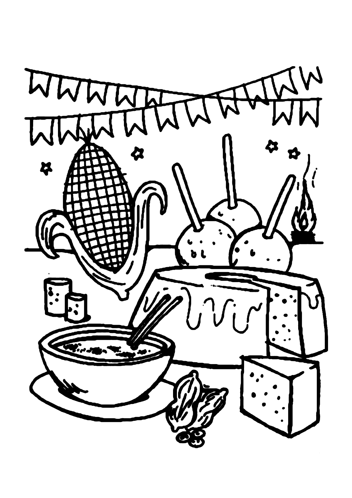 desenhos de espantalho para colorir