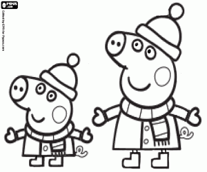 peppa pig em preto e branco para colorir